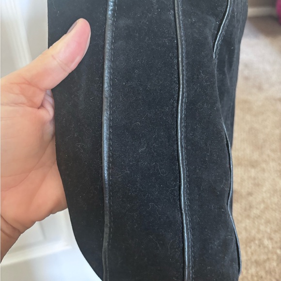 Black Suede Women's Bag - Picture 2 of 6